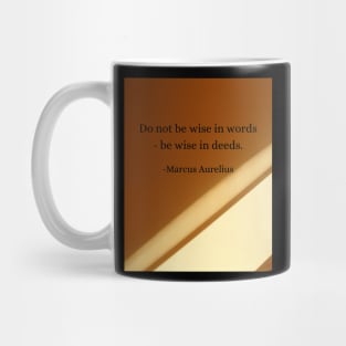 Marcus Aurelius: Wisdom Through Actions, Not Words Mug